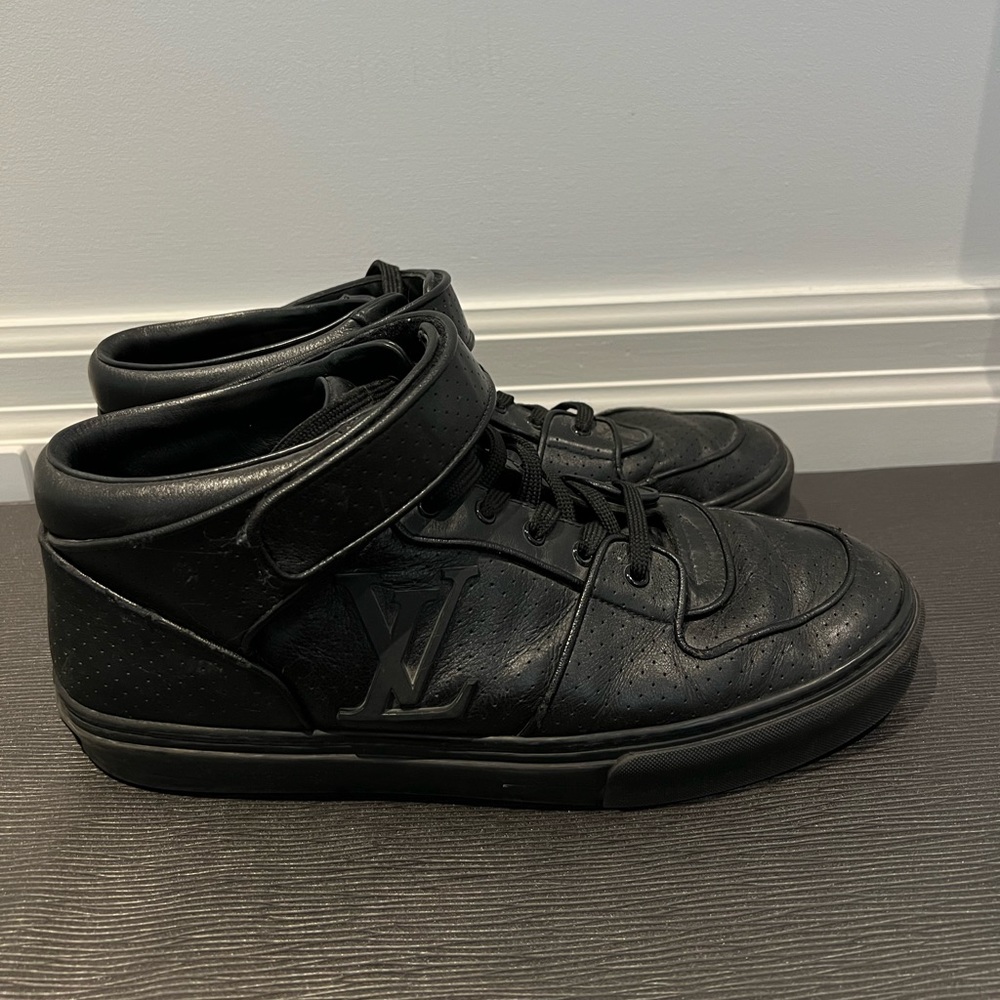 Louis Vuitton Black Acapulco Vintage Low Top Sneakers